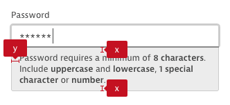 Input fields live hints
