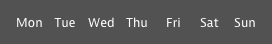Timeselector calendar week days